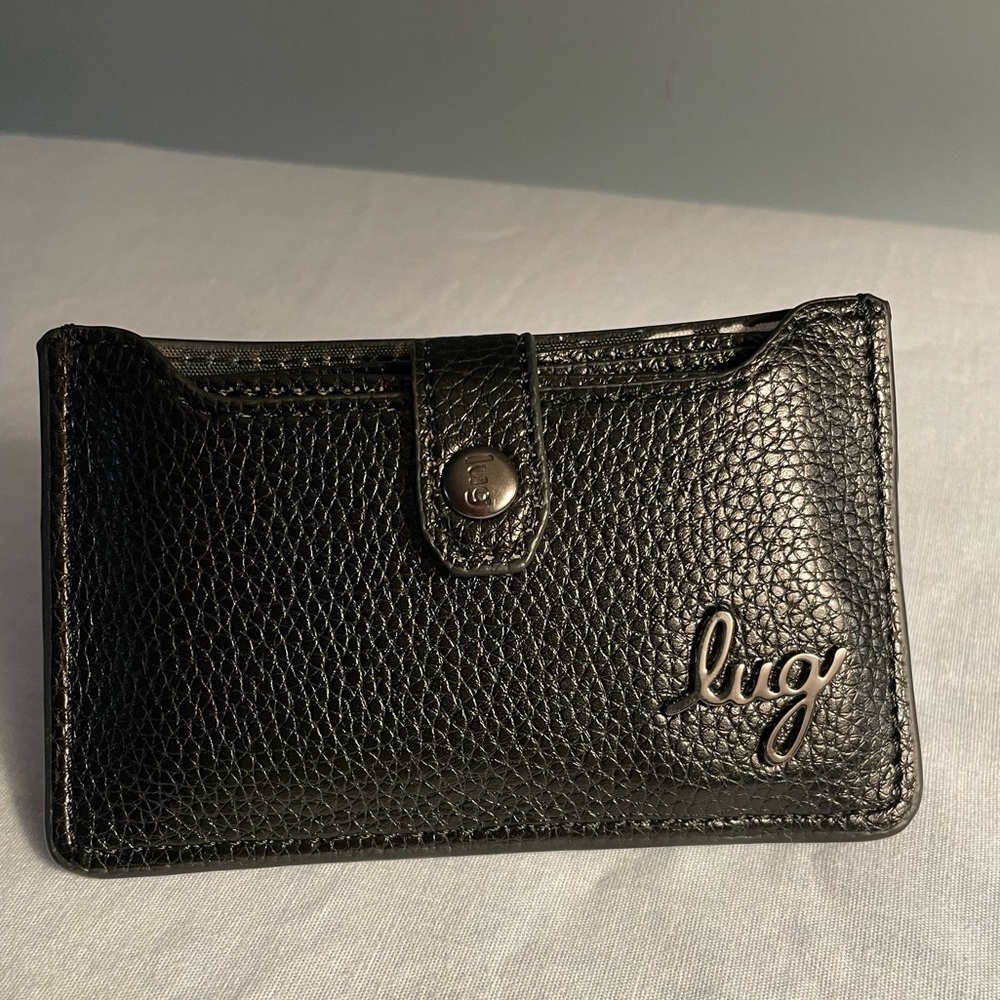 NWOT Lug Lift wallet vegan leather Black!